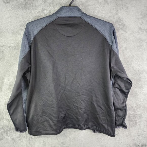 Mens Black & Gray Callaway Pullover Sweatshirt 1/4 Zip Long Sleeve Size XXL - Picture 9 of 12